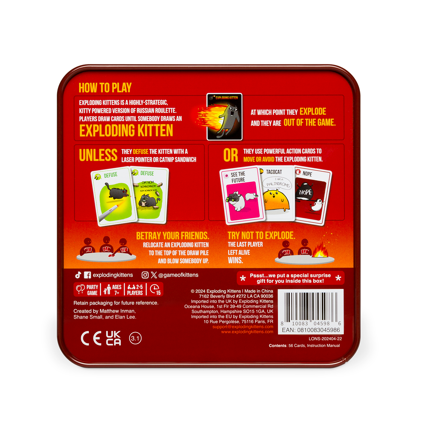 Exploding Kittens: Original Edition (Classic Tin)