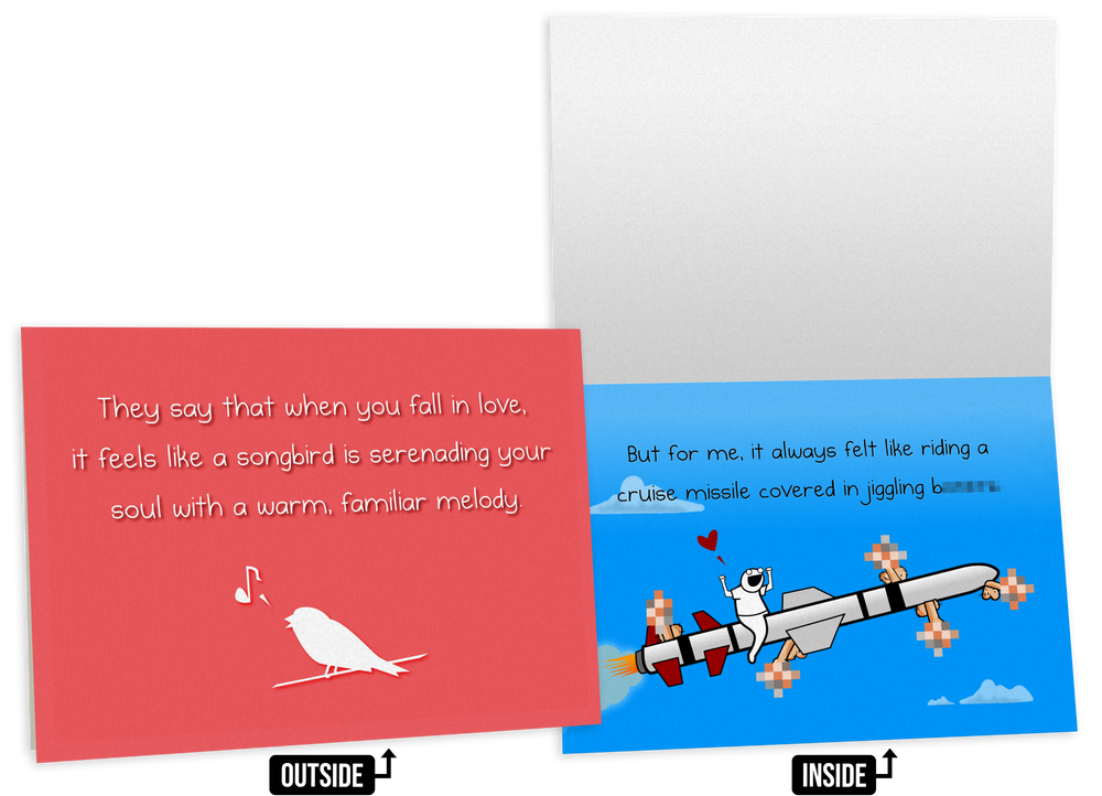 Missile Nsfw Love And Friendship Greeting Card Exploding Kittens